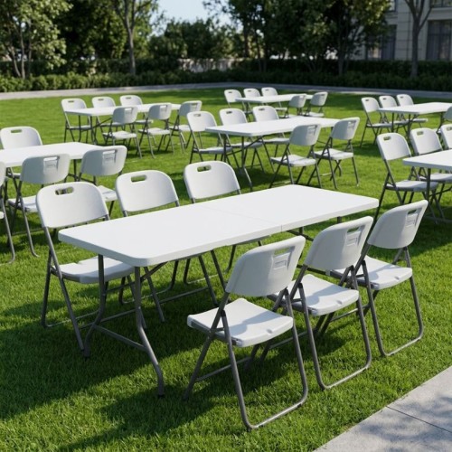 Τραπέζι catering - συνεδρίου Capri πτυσσόμενο - βαλίτσα χρώμα λευκό του πάγου 183x76x74εκ.