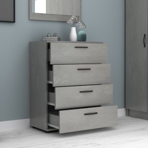 Συρταριέρα Velika χρώμα γκρι σκυροδέματος 73x44x96εκ.