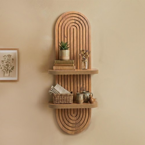 Ραφιέρα τοίχου Artwill Mdf χρώμα oak 26x13x70εκ.