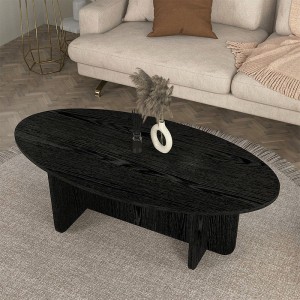Τραπεζάκι σαλονιού Ravey χρώμα sencron black 120x60x39,8εκ.