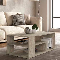 Τραπεζάκι σαλονιού Abdera χρώμα travertine 110x60x42εκ.