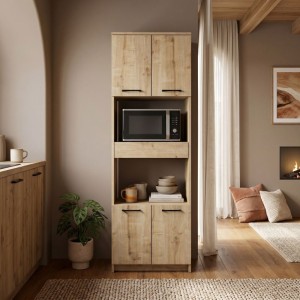 Ντουλάπι κουζίνας - μπάνιου Alvento χρώμα sapphire oak 60x42x180εκ.