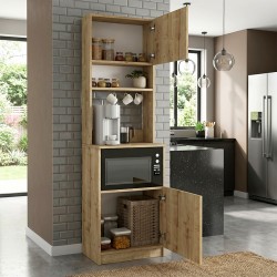 Έπιπλο κουζίνας Tuco 1 χρώμα sapphire oak 53,8x40x180εκ.