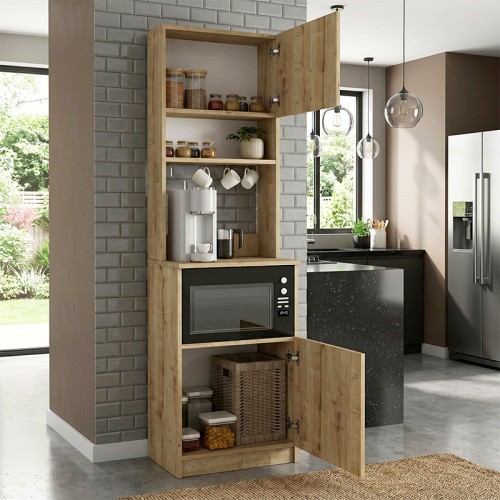 Έπιπλο κουζίνας Tuco 1 χρώμα sapphire oak 53,8x40x180εκ.