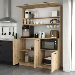 Έπιπλο κουζίνας Tuco 3 χρώμα sapphire oak 123,8x40x180εκ.
