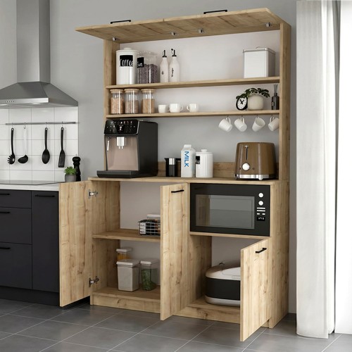 Έπιπλο κουζίνας Tuco 3 χρώμα sapphire oak 123,8x40x180εκ.