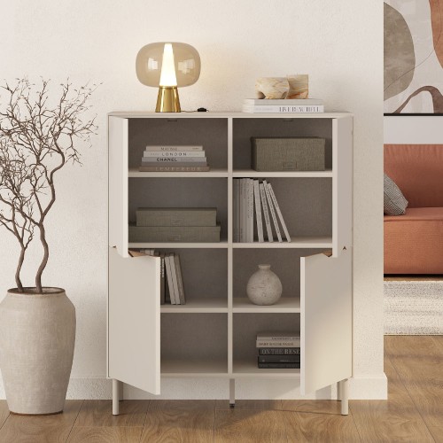 Μπουφές Marquise χρώμα sandstone 98x40x120εκ.