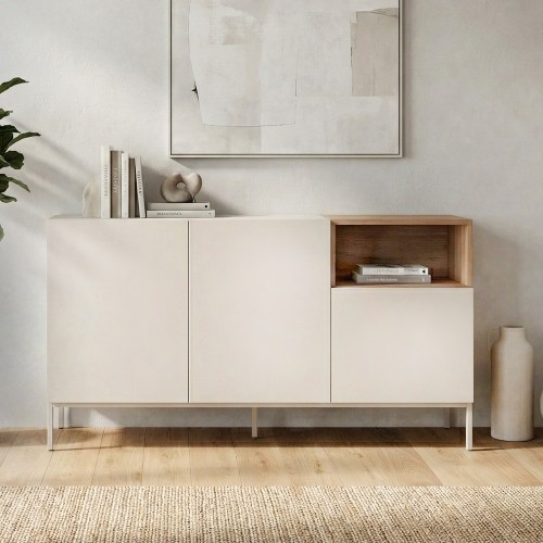 Μπουφές Cailin χρώμα sandstone - sepet oak 140x41,8x80εκ.