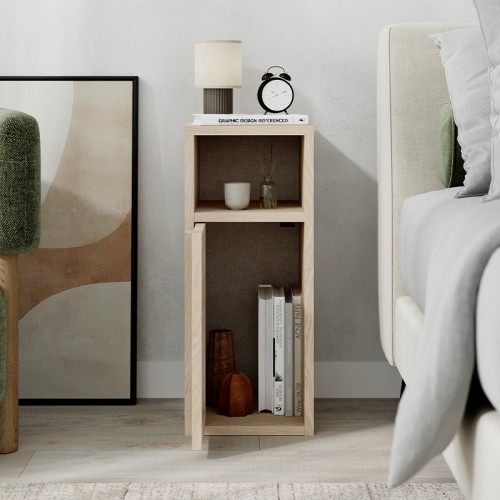 Κομοδίνο Inca χρώμα light oak 25,2x32x60εκ.
