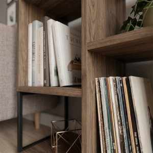 Βιβλιοθήκη Bolton χρώμα ανοιχτό καρυδί 62x22x62εκ.