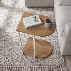 Τραπεζάκι βοηθητικό Roya χρώμα καρυδί Ud 41,5x32x56εκ.