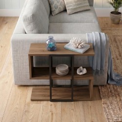 Τραπεζάκι βοηθητικό Homia χρώμα καρυδί Ud 56x25x56,5εκ.