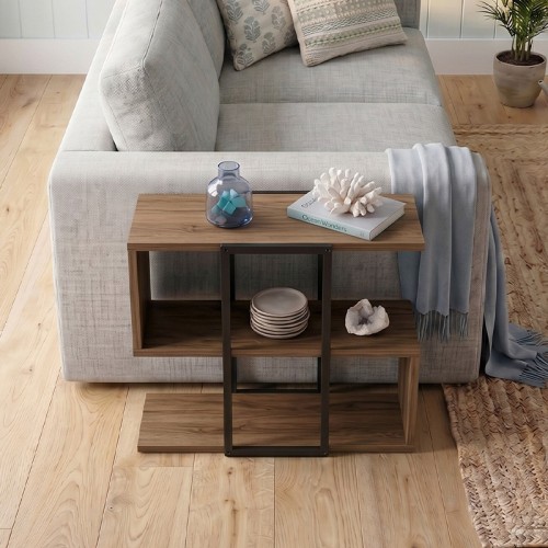 Τραπεζάκι βοηθητικό Homia χρώμα καρυδί Ud 56x25x56,5εκ.