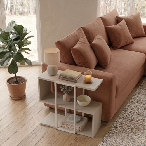 Τραπεζάκι βοηθητικό Homia χρώμα sandstone 56x25x56,5εκ.