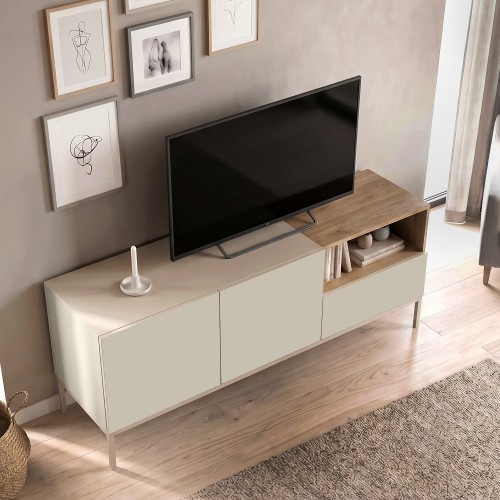 Έπιπλο τηλεόρασης Cailin χρώμα sandstone - sepet oak 140x41,8x55εκ.