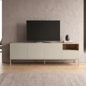 Έπιπλο τηλεόρασης Cailin χρώμα sandstone - sepet oak 180x41,8x55εκ.