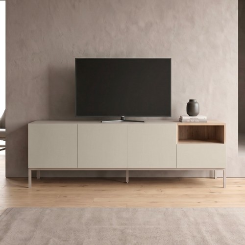 Έπιπλο τηλεόρασης Cailin χρώμα sandstone - sepet oak 180x41,8x55εκ.