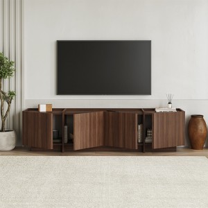Έπιπλο τηλεόρασης Lowen χρώμα καρυδί milano 180x35x46,2εκ.