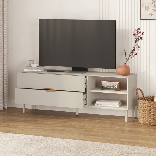Έπιπλο τηλεόρασης Marquise χρώμα sandstone 150x35x56εκ.