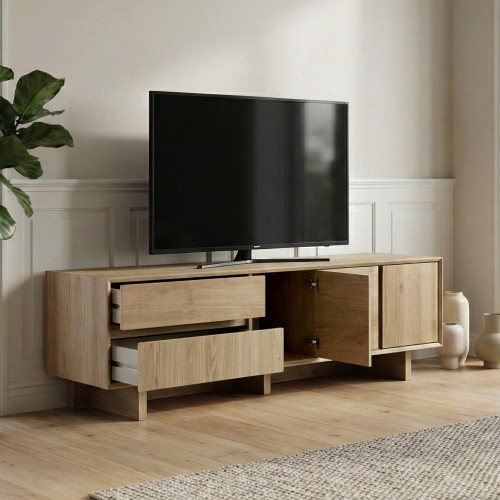 Έπιπλο τηλεόρασης Capri χρώμα sapphire oak 180x45x55εκ.
