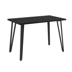 Τραπέζι Xana χρώμα black wood 120x70x77,5εκ.