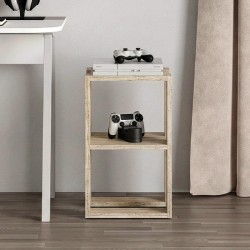 Κομοδίνο - Τραπεζάκι βοηθητικό Lonie χρώμα travertine 34x30x55εκ.