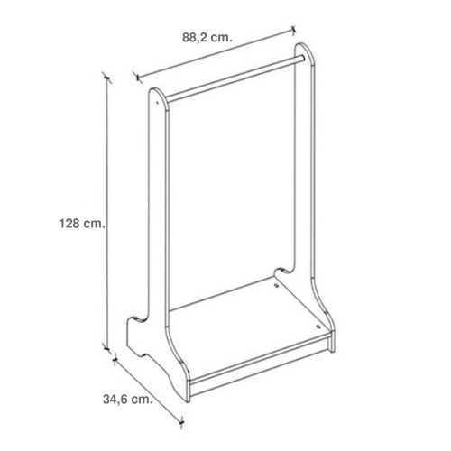 Έπιπλο εισόδου Glimer χρώμα φυσικό οξιάς 88,2x34,6x128εκ.