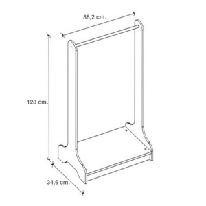 Έπιπλο εισόδου Glimer χρώμα καρυδί 88,2x34,6x128εκ.