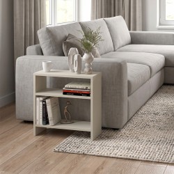 Τραπεζάκι βοηθητικό Silvanus χρώμα sandstone 51x17,5x49εκ.