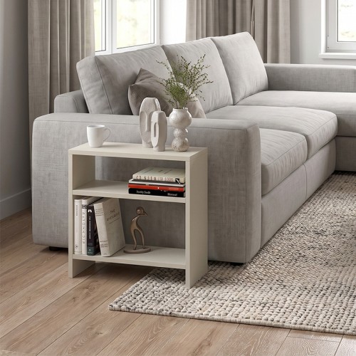 Τραπεζάκι βοηθητικό Silvanus χρώμα sandstone 51x17,5x49εκ.
