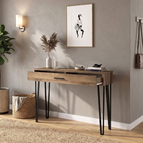 Κονσόλα Rochel χρώμα καρυδί 120x35x89,8εκ.