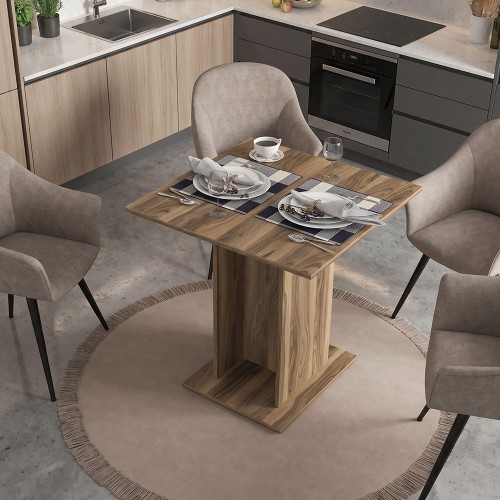 Τραπέζι Allos χρώμα καρυδί 75x75x77εκ.