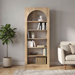 Βιβλιοθήκη Voila χρώμα sepet oak 74x35x180εκ.