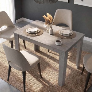 Τραπέζι Darlen χρώμα γκρι σκυροδέματος 125x72x74εκ.