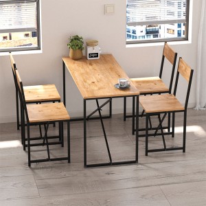 Σετ τραπεζαρία 5τμχ Maysa χρώμα pine oak 120x52,7x71,8εκ.