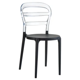 BIBI BLACK/CLEAR TRANSP. ΚΑΡΕΚΛΑ 42X50X85εκ.