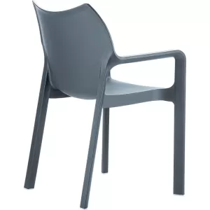 DIVA DARK GREY ΠΟΛΥΘΡΟΝΑ ΠΟΛ/ΝΙΟΥ 57X53X84εκ.