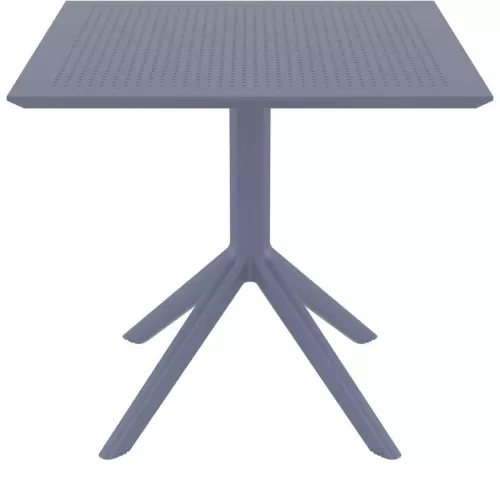 SKY DARK GREY 80X80X74εκ. ΤΡΑΠΕΖΙ ΠΟΛ/ΝΙΟΥ