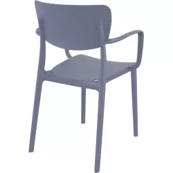 LISA DARK GREY ΠΟΛΥΘΡΟΝΑ ΠΟΛ/ΝΙΟΥ 54X53X82εκ.