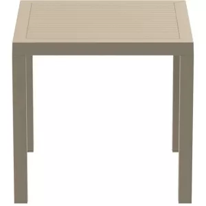 ARES ΤΡΑΠΕΖΙ 80Χ80Χ75εκ. TAUPE ΠΟΛ/ΝΙΟΥ