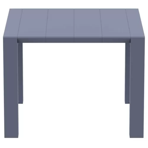 VEGAS DARK GREY 100X100/140Χ75εκ. ΕΠΕΚΤ. ΤΡΑΠΕΖΙ ΠΟΛ/ΝΙΟΥ