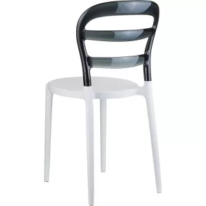 BIBI WHITE/BLACK TRANSP. ΚΑΡΕΚΛΑ 42X50X85εκ.