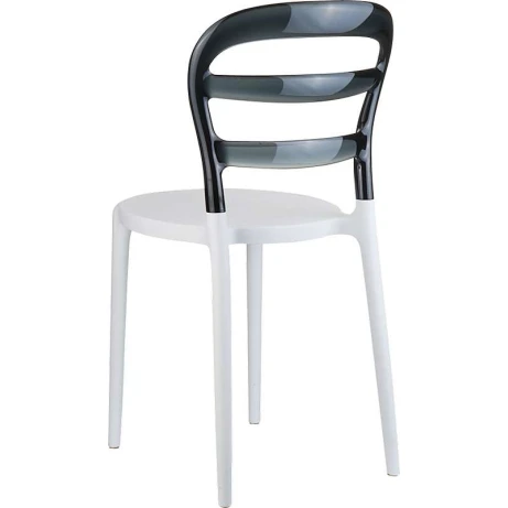 BIBI WHITE/BLACK TRANSP. ΚΑΡΕΚΛΑ 42X50X85εκ.