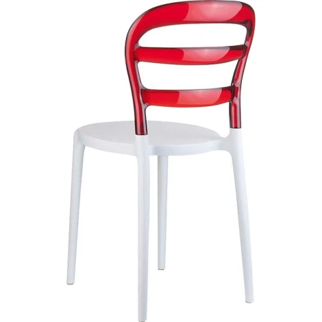 BIBI WHITE/RED TRANSP. ΚΑΡΕΚΛΑ 42X50X85εκ.