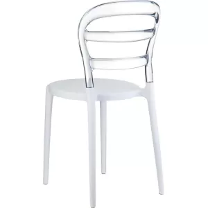 BIBI WHITE/CLEAR TRANSP. ΚΑΡΕΚΛΑ 42X50X85εκ.