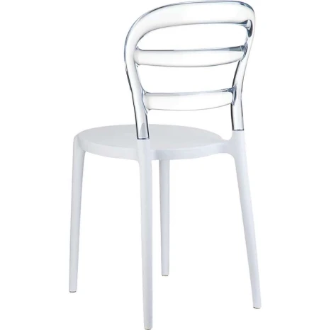 BIBI WHITE/CLEAR TRANSP. ΚΑΡΕΚΛΑ 42X50X85εκ.