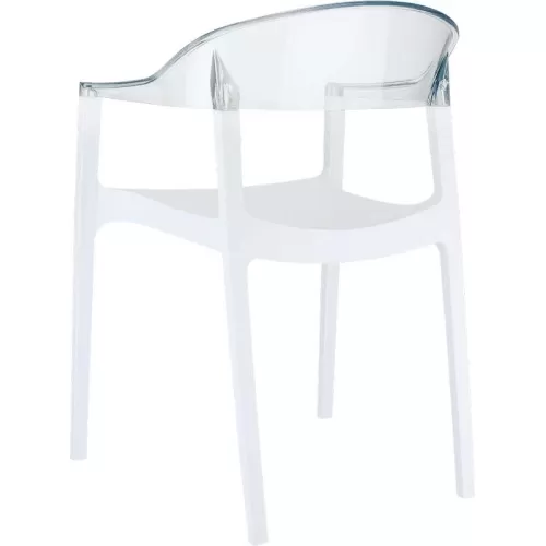 CARMEN WHITE/CLEAR(Σ4)ΠΟΛΥΘΡΟΝΑ 49X53X79εκ.