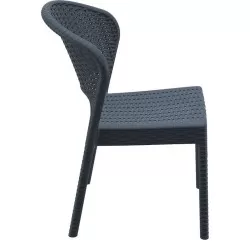 DAYTONA DARK GREY ΚΑΡΕΚΛΑ ΠΟΛ/ΝΙΟΥ 55X61X81εκ.