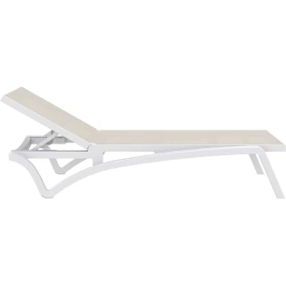 PACIFIC ΞΑΠΛΩΣΤΡΑ WHITE/TAUPE ΠΟΛ/ΝΙΟΥ 193X68X35εκ.