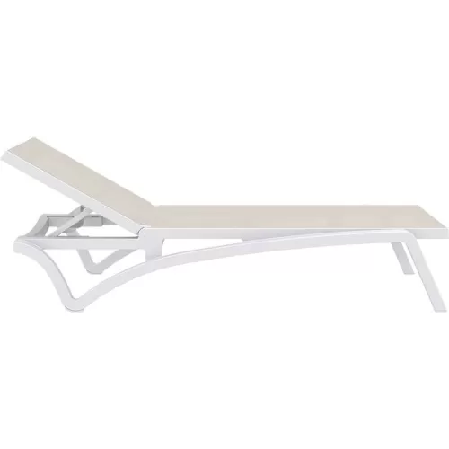 PACIFIC ΞΑΠΛΩΣΤΡΑ WHITE/TAUPE ΠΟΛ/ΝΙΟΥ 193X68X35εκ.